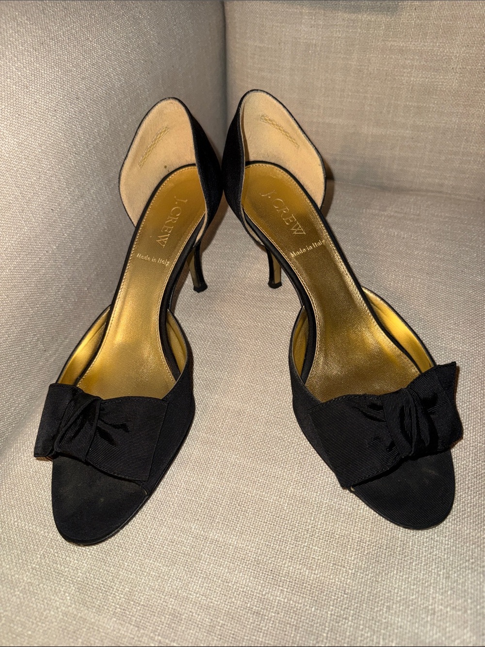 J. Crew Black High-Heel Dress Sandals